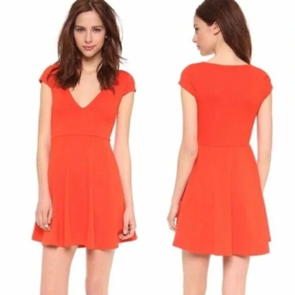 MINKPINK Orange Skater Dress Womens Small - Picture 1 of 14